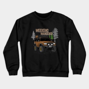 Toyota Land Cruiser Weekend Wanderer - Brown Toyota Land Cruiser for Outdoor Enthusiasts Crewneck Sweatshirt